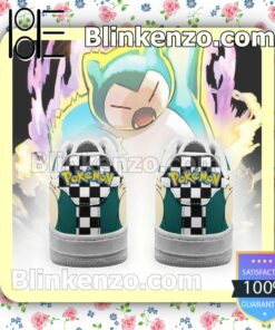 Snorlax Checkerboard Pokemon Nike Air Force Sneakers b