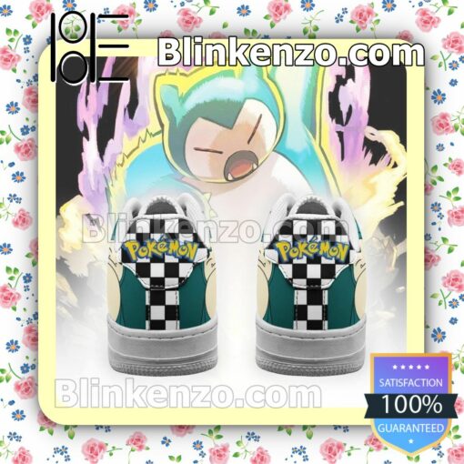 Snorlax Checkerboard Pokemon Nike Air Force Sneakers b