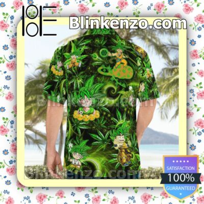 Son Goku Weed Get High Casual Button Down Shirts a
