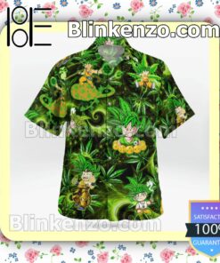 Son Goku Weed Get High Casual Button Down Shirts b