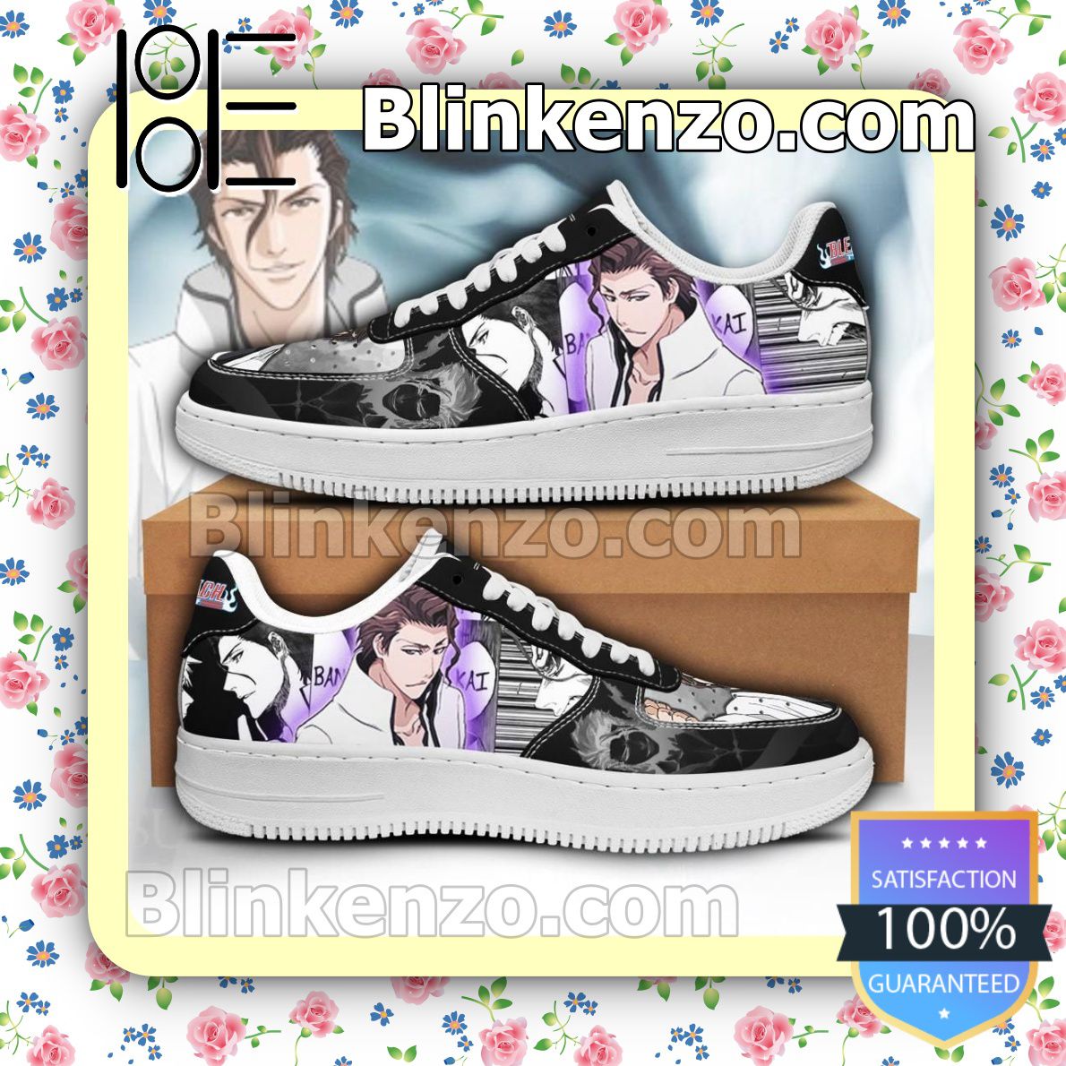 Drop Shipping Sosuke Aizen Bleach Anime Nike Air Force Sneakers