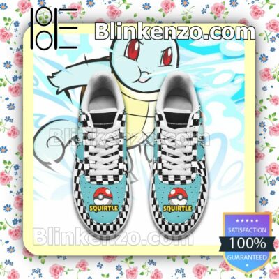 Squirtle Checkerboard Pokemon Nike Air Force Sneakers a