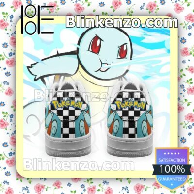 Squirtle Checkerboard Pokemon Nike Air Force Sneakers b