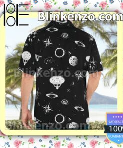 Star Trek Black And White Galaxy Casual Button Down Shirts c