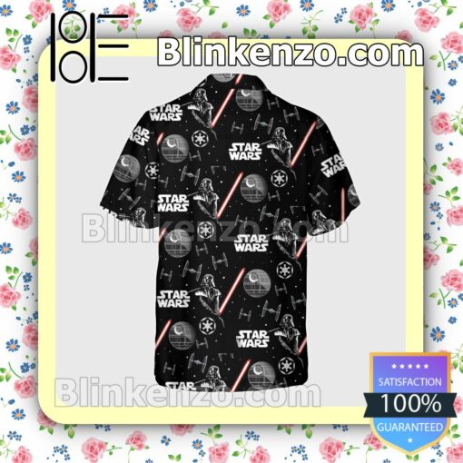 Star Wars Darth Vader With Light Sword Halloween Short Sleeve Shirts b