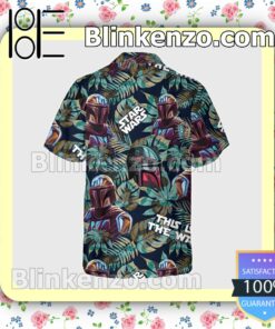 Star Wars The Mandalorian This Is The Way Tropical Leaf Halloween Short Sleeve Shirts a