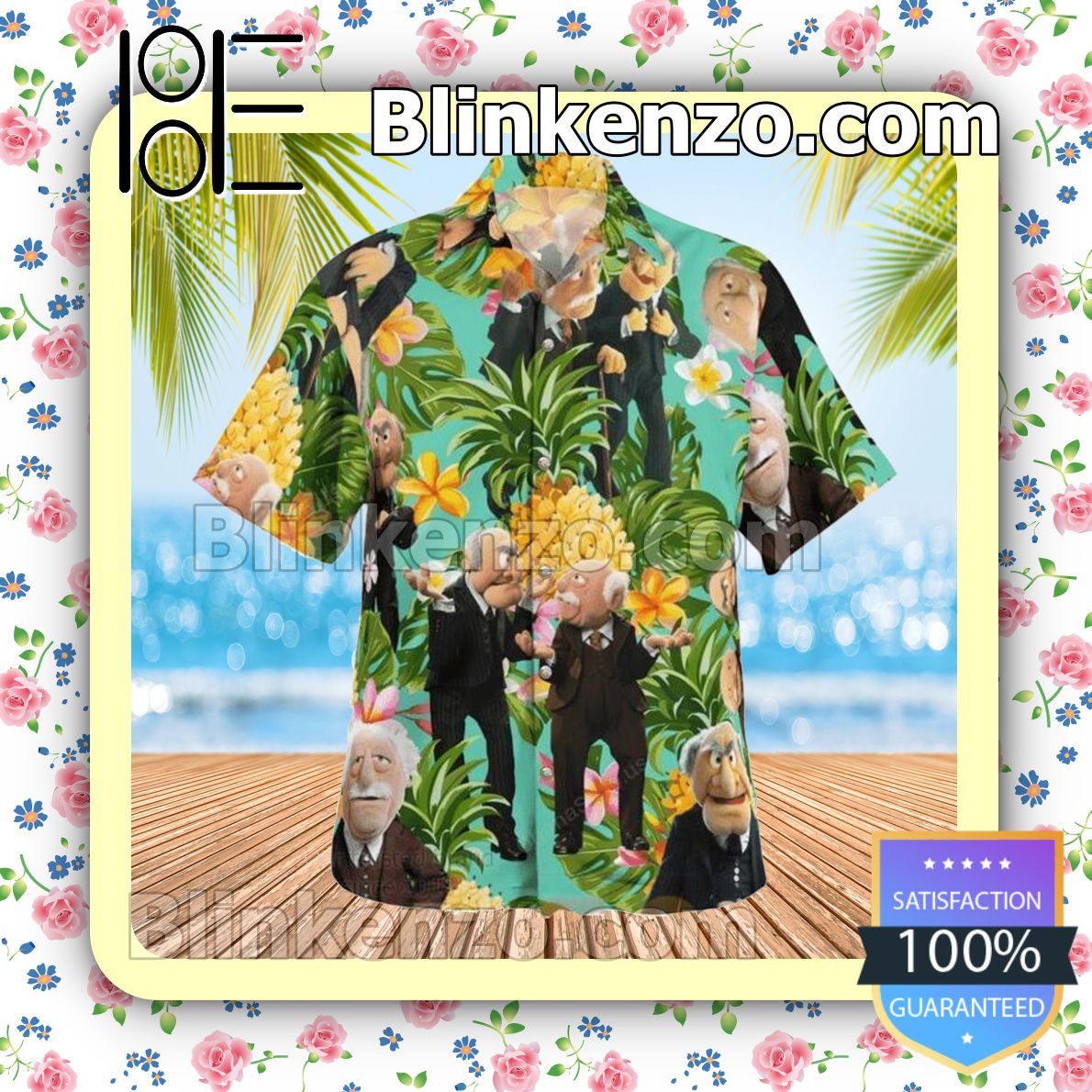 Statler And Waldorf The Muppet Tropical Pineapple Beach Shirt