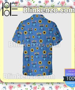 Stitch And Sunflower Halloween Short Sleeve Shirts a