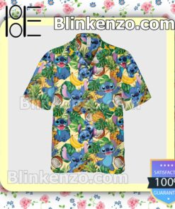 Stitch Pineapple Coconut Banana Halloween Short Sleeve Shirts b