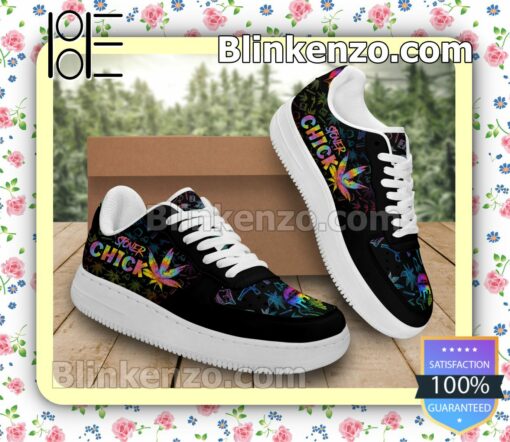 Stoner Chick Colorful Cannabis Weed Mens Air Force Sneakers