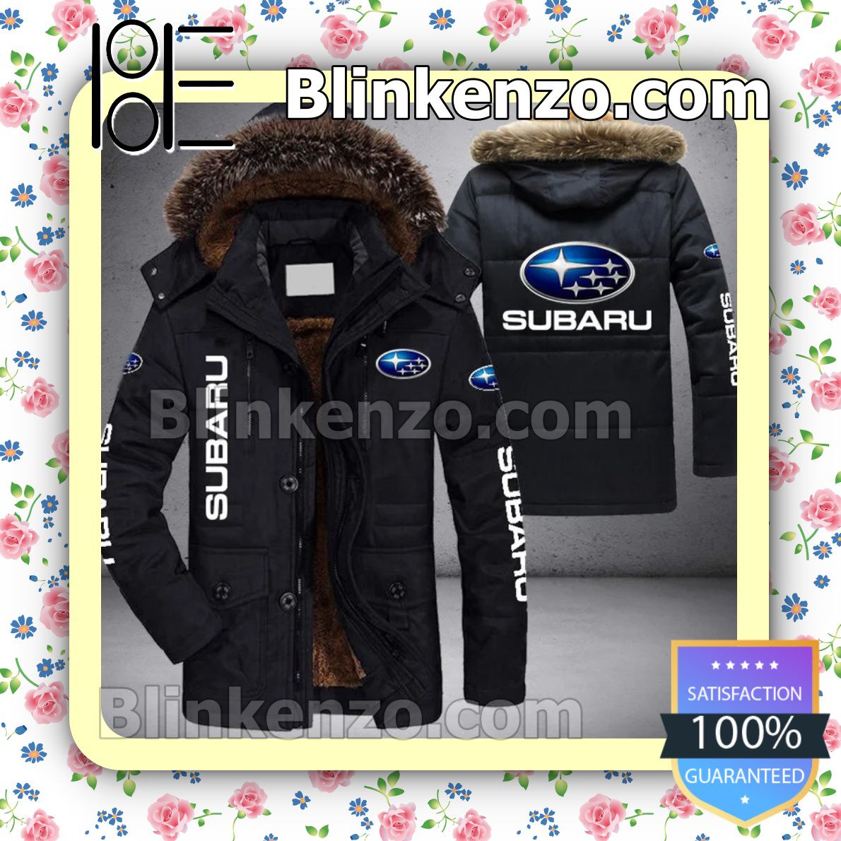 Limited Edition Subaru Logo Men Puffer Jacket
