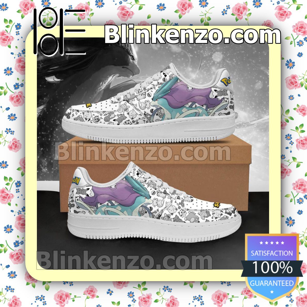 Perfect Suicune Pokemon Anime Nike Air Force Sneakers
