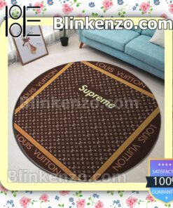 Supreme Louis Vuitton Monogram Dark Brown Round Carpet Runners