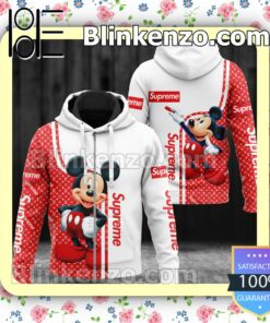 Supreme Louis Vuitton With Mickey Mouse Full-Zip Hooded Fleece Sweatshirt