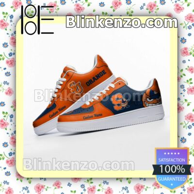 Syracuse Orange Mascot Logo NCAA Nike Air Force Sneakers b