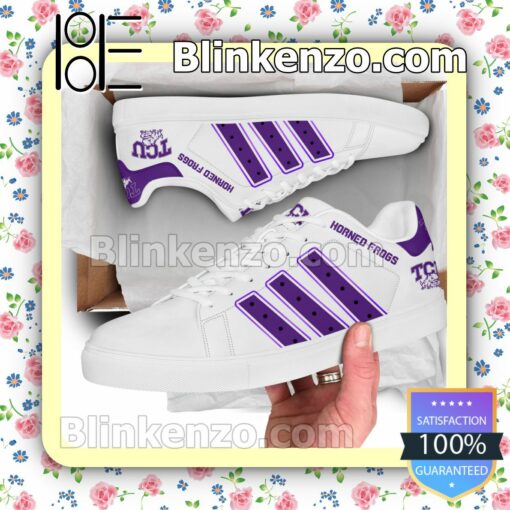 TCU Horned Frogs Logo Print Low Top Shoes a