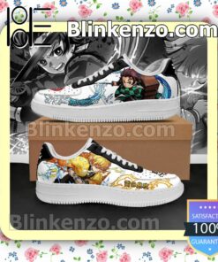 Tanjiro And Zenitsu Demon Slayer Anime Nike Air Force Sneakers