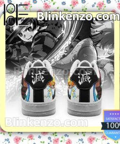 Tanjiro And Zenitsu Demon Slayer Anime Nike Air Force Sneakers b