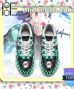 Tanjiro Demon Slayer Anime Nike Air Force Sneakers a