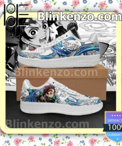 Tanjiro Water Breathing Demon Slayer Anime Nike Air Force Sneakers