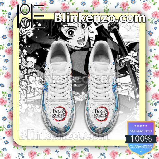 Tanjiro Water Breathing Demon Slayer Anime Nike Air Force Sneakers a
