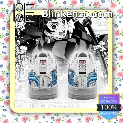 Tanjiro Water Breathing Demon Slayer Anime Nike Air Force Sneakers b