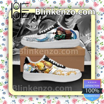 Tanjiro & Zenitsu Demon Slayer Anime Nike Air Force Sneakers