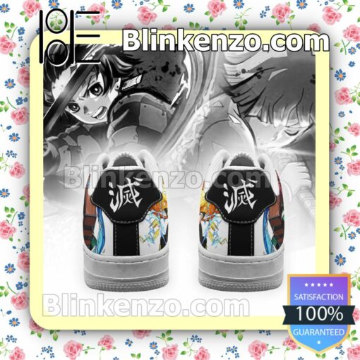 Tanjiro & Zenitsu Demon Slayer Anime Nike Air Force Sneakers b