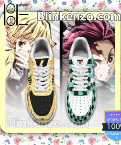 Tanjiro and Zenitsu Skill Demon Slayer Nike Air Force Sneakers a