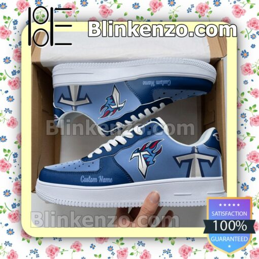 Tennessee Titans Mascot Logo NFL Football Nike Air Force Sneakers