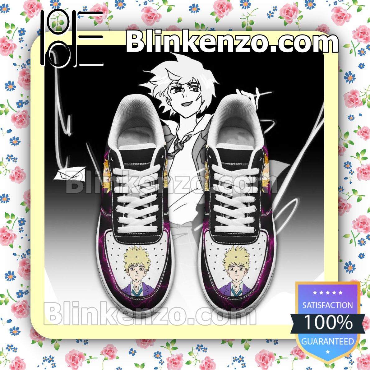 Absolutely Love Teruki Hanazawa Mob Pyscho 100 Anime Nike Air Force Sneakers