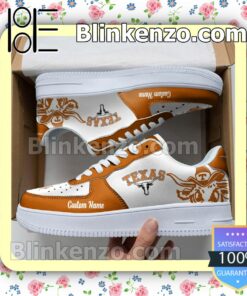 Texas Longhorns Mascot Logo NCAA Nike Air Force Sneakers