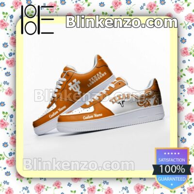 Texas Longhorns Mascot Logo NCAA Nike Air Force Sneakers b