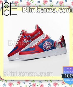 Texas Rangers Mascot Logo MLB Baseball Nike Air Force Sneakers b