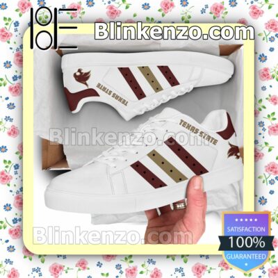 Texas State Bobcats Logo Print Low Top Shoes a