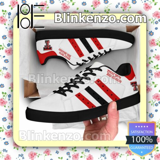 Texas Tech Red Raiders Logo Print Low Top Shoes