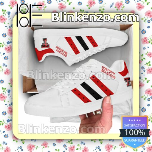 Texas Tech Red Raiders Logo Print Low Top Shoes a