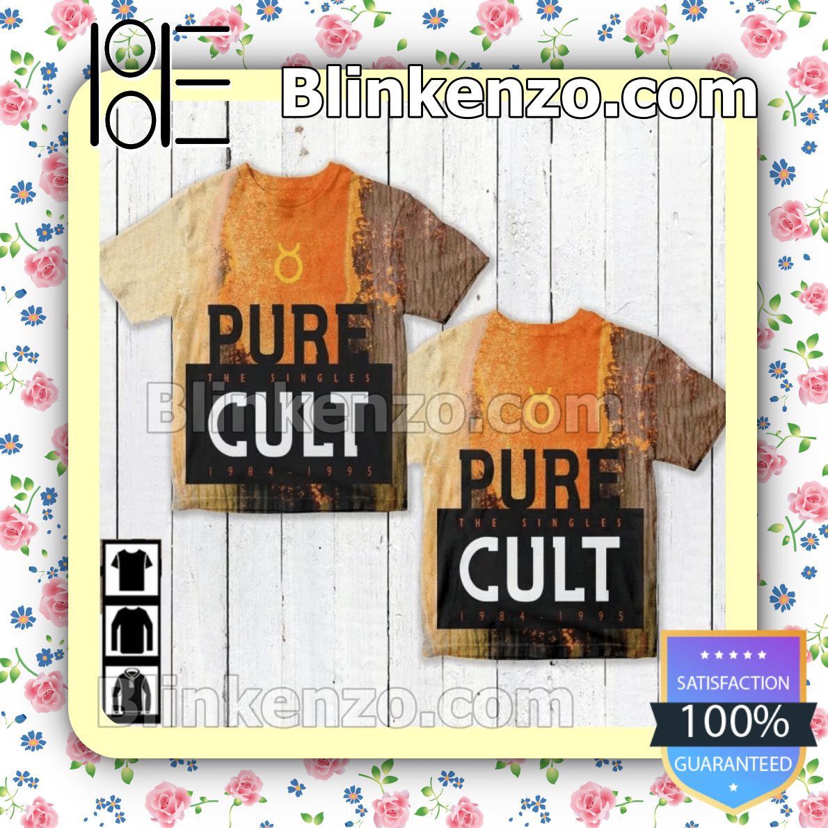 Order The Cult Pure Cult The Singles 1984 -1995 Album Cover Custom Shirt