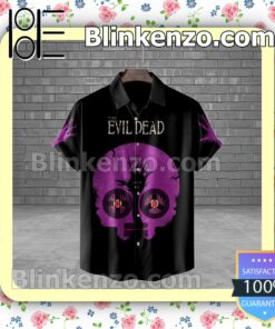 The Evil Dead Purple Skull Halloween Short Sleeve Shirts a
