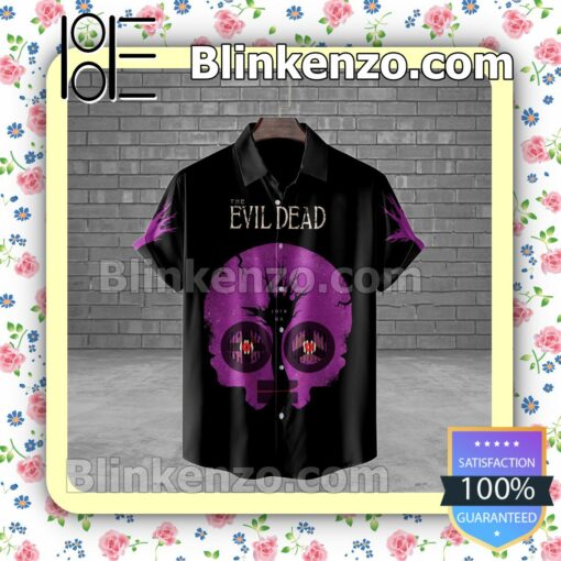 The Evil Dead Purple Skull Halloween Short Sleeve Shirts a