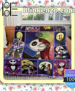 The Nightmare Couple Halloween Style Soft Cozy Blanket b