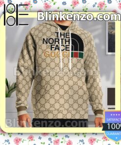 The North Face Gucci Beige Custom Womens Hoodie a