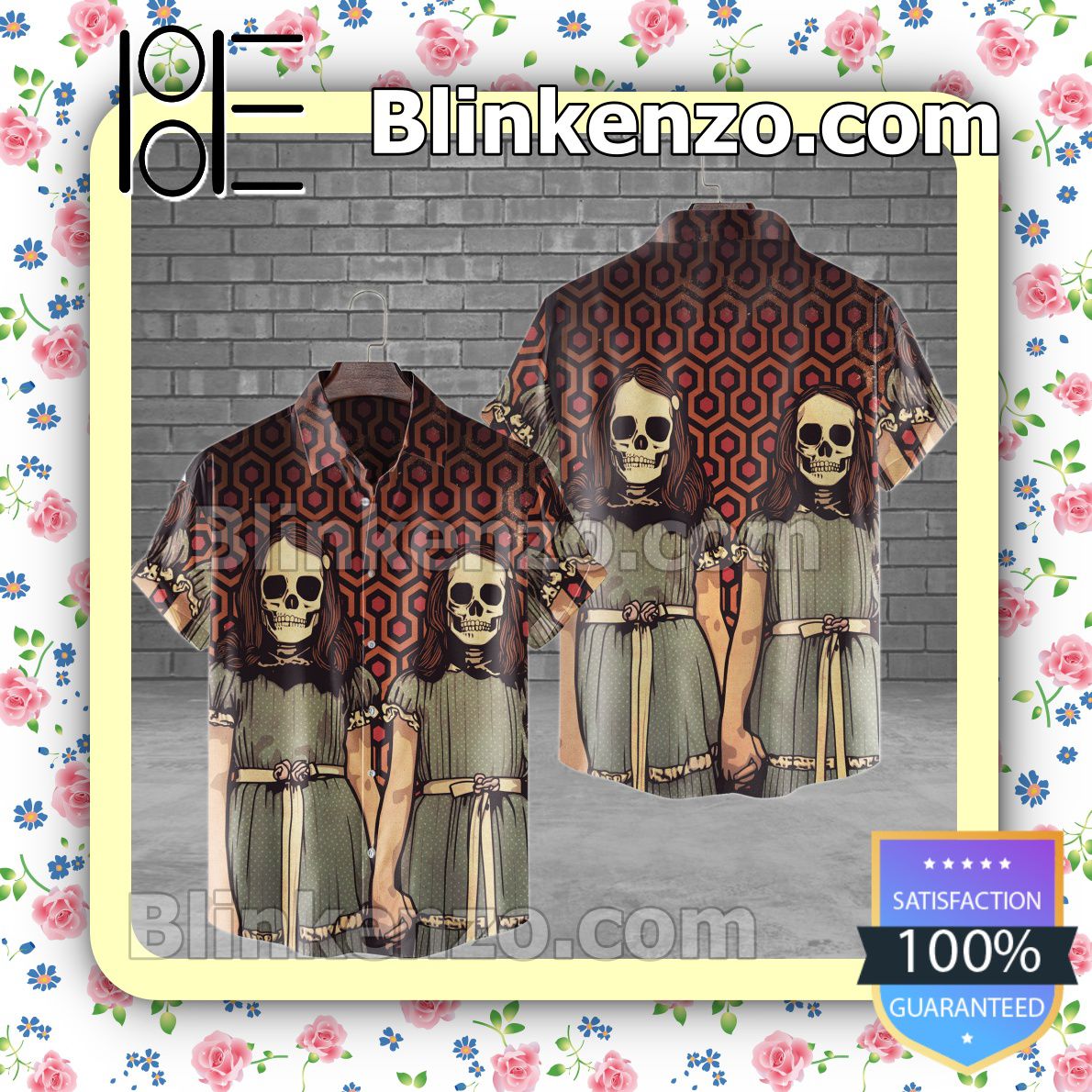 The Shining Twins Skull Halloween Short Sleeve Shirts