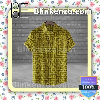 The Shining Yellow Greek Key Halloween Short Sleeve Shirts a