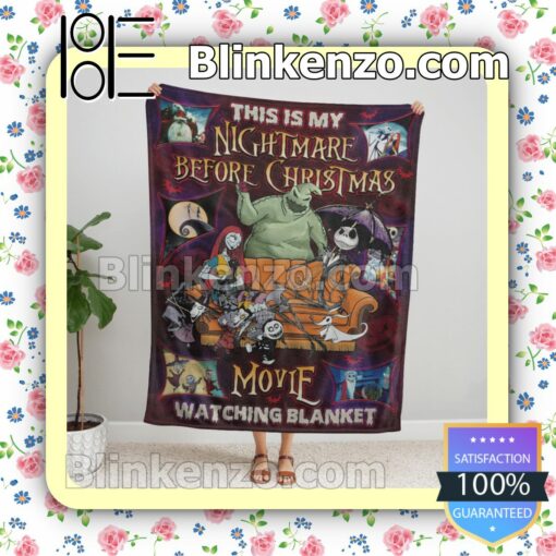 This Is My Nightmare Before Christmas Movie Watching Soft Cozy Blanket