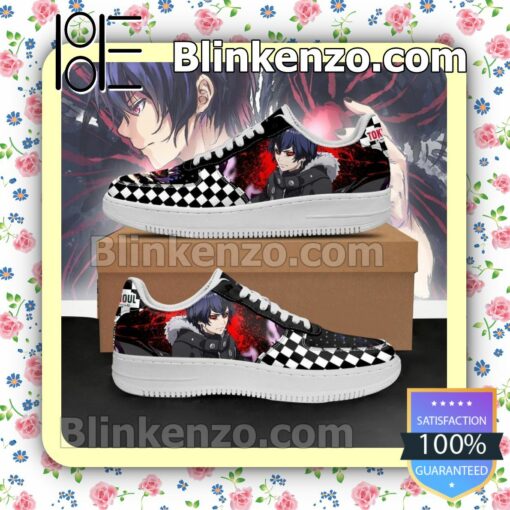 Tokyo Ghoul Ayato Checkerboard Anime Nike Air Force Sneakers