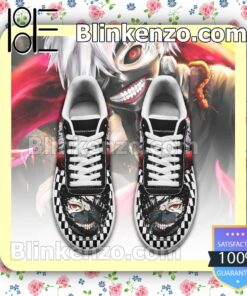 Tokyo Ghoul Kaneki Checkerboard Anime Nike Air Force Sneakers a