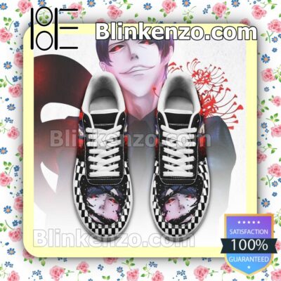 Tokyo Ghoul Tsukiyama Checkerboard Anime Nike Air Force Sneakers a