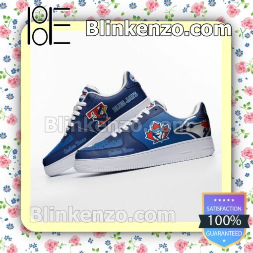 Toronto Blue Jays Mascot Logo MLB Baseball Nike Air Force Sneakers b