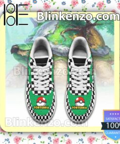 Torterra Checkerboard Pokemon Nike Air Force Sneakers a